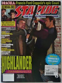 STARLOG DEC ＃185 ハイランダー(TV)　ドラキュラ　オールド・インディ・ジョーンズ