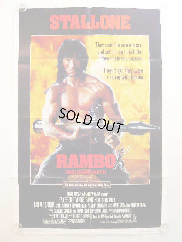 画像1: ランボー／怒りの脱出　RAMBO：FIRST BLOOD　PART2  US版オリジナルポスター