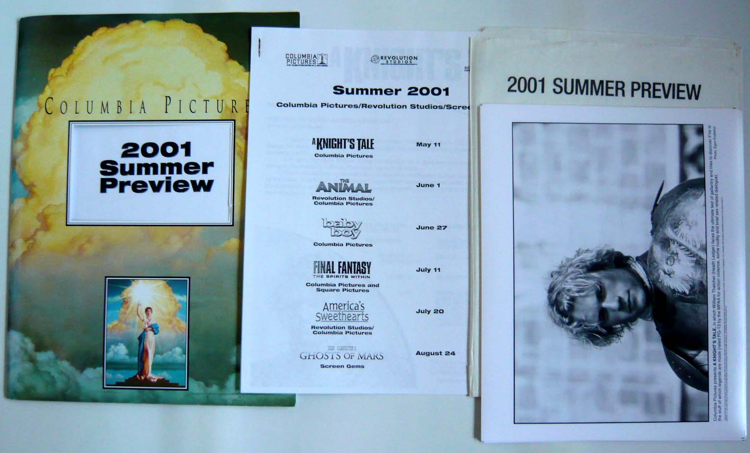 画像1: コロンビアピクチャーズ2001サマーシーズン　US版オリジナルプレスキット