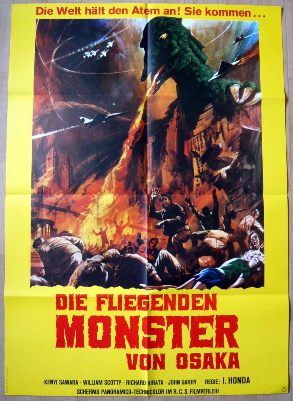 画像1: 空の大怪獣ラドン　ドイツ版オリジナルポスター