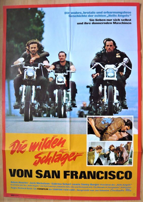 画像1: 爆走！ヘルズ・エンジェルス　ドイツ版オリジナルポスター