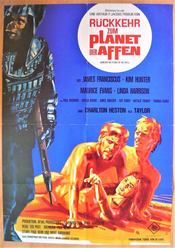 画像1: 続・猿の惑星　ドイツ版オリジナルポスター