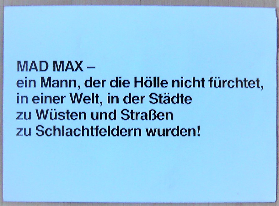 画像2: マッドマックス2　ドイツ版オリジナルプレスブック