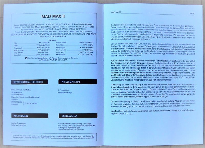 画像3: マッドマックス2　ドイツ版オリジナルプレスブック