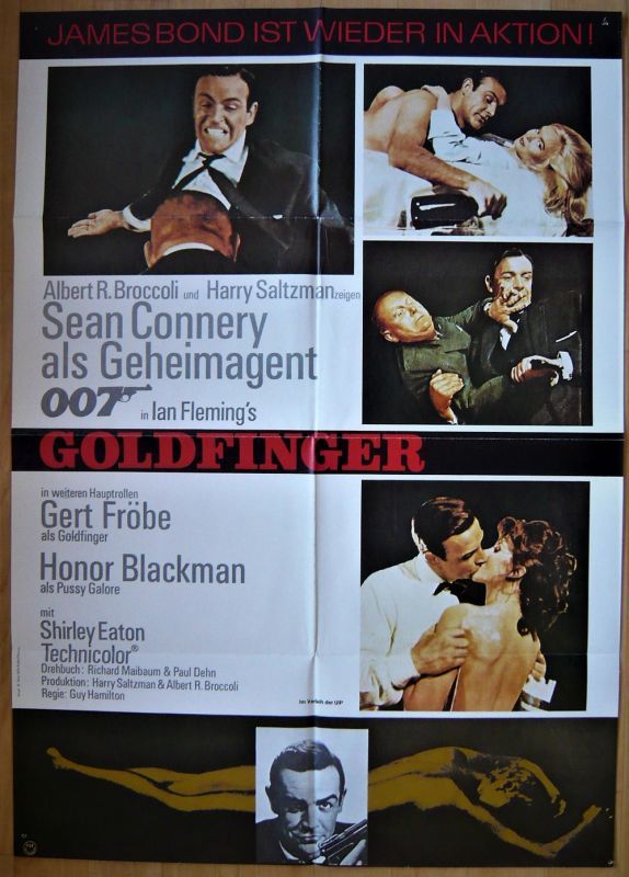 007/ゴールドフィンガー ドイツ版オリジナルポスター - 映画ポスター