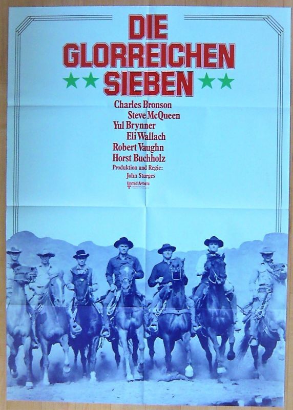 画像1: 荒野の七人　ドイツ版オリジナルポスター